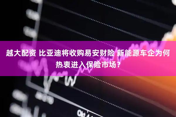 越大配资 比亚迪将收购易安财险 新能源车企为何热衷进入保险市场？